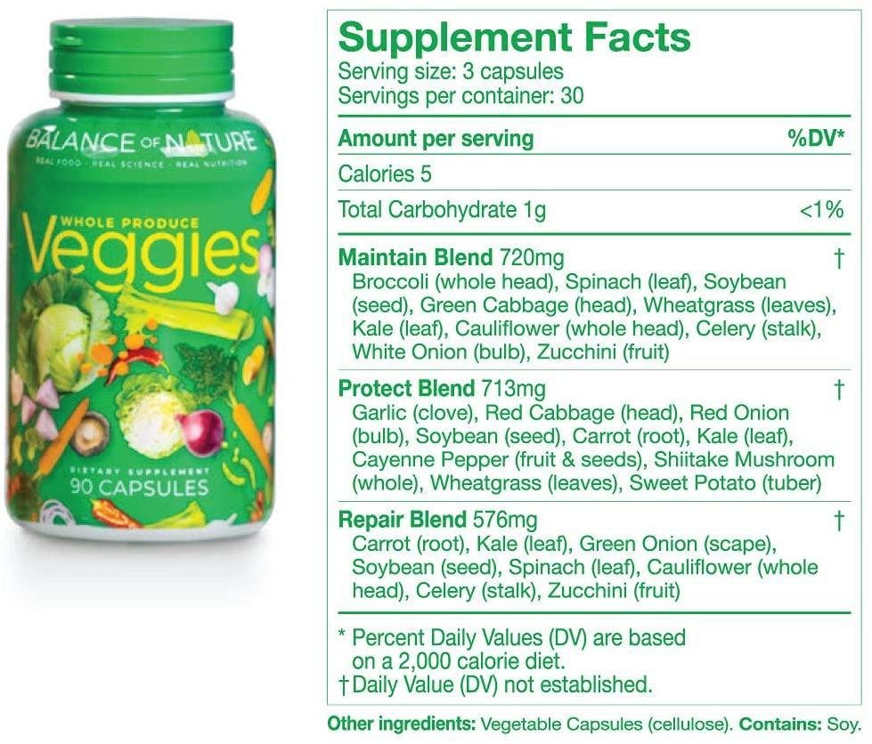 Balance Of Nature Fruit and Vegetable Supplements – 90 Fruits and 90 Veggies Capsules (3-Sets) – Green and Red Superfood, Better Than Multivitamins, No Fillers/Extracts, 100% Natural Whole Food - Image 6
