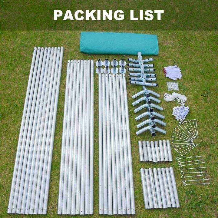 10 x 20 FT Heavy Duty Carport Car Canopy Garage Shelter Party Tent, Adjustable Height from 6ft to 7.5ft, Green - Image 6