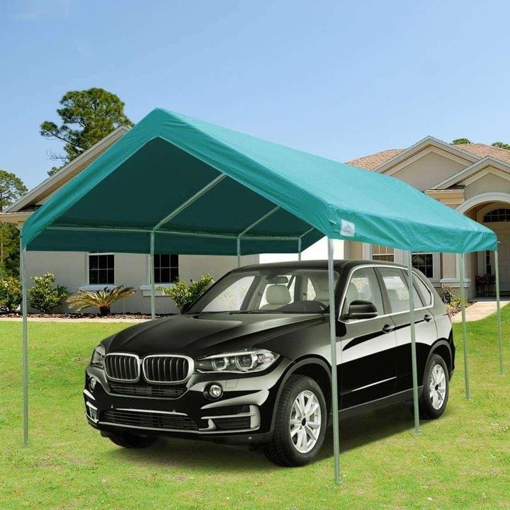 10 x 20 FT Heavy Duty Carport Car Canopy Garage Shelter Party Tent, Adjustable Height from 6ft to 7.5ft, Green - Image 7