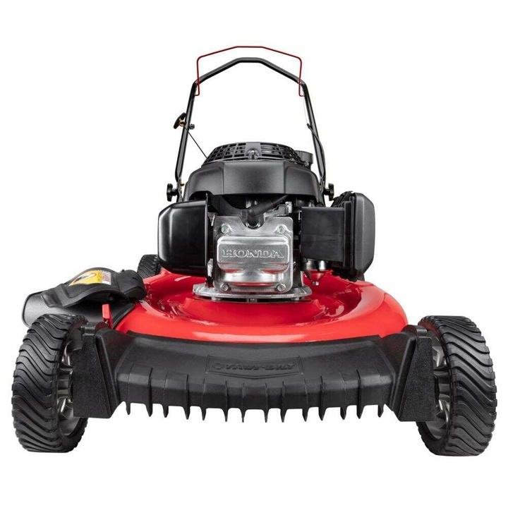 Troy-Bilt 21 in. 160 cc Honda Gas Walk Behind Push Mower with High Rear Wheels and 3-in-1 Cutting TriAction Cutting System - Image 5