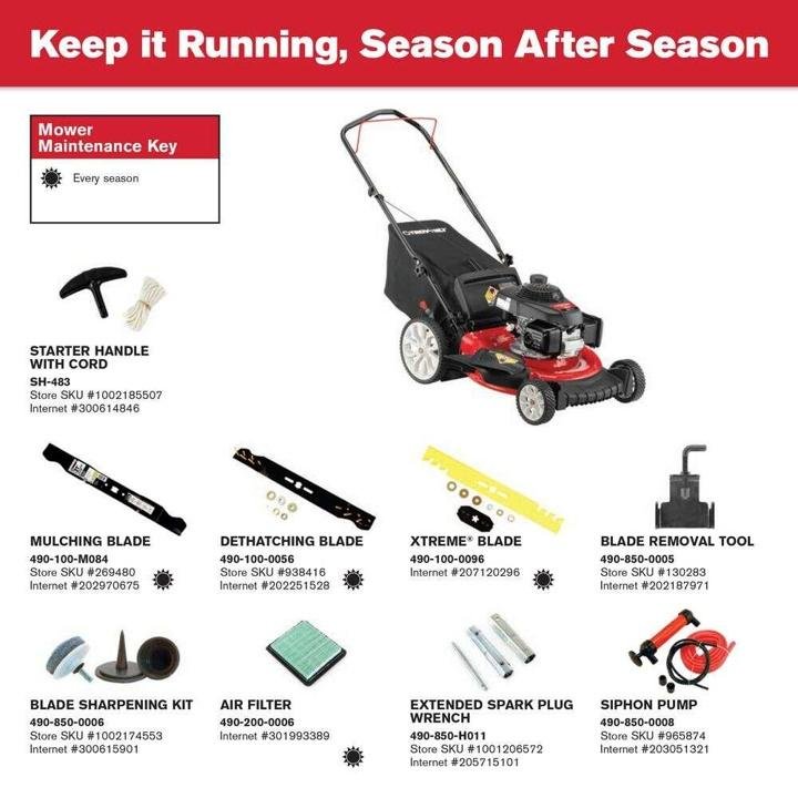 Troy-Bilt 21 in. 160 cc Honda Gas Walk Behind Push Mower with High Rear Wheels and 3-in-1 Cutting TriAction Cutting System - Image 9