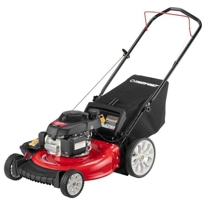 Troy-Bilt 21 in. 160 cc Honda Gas Walk Behind Push Mower with High Rear Wheels and 3-in-1 Cutting TriAction Cutting System - Image 14