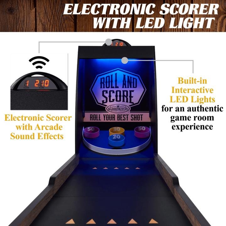 84″ Roll and Score Game, LED Scorer, Arcade Sound Effects With Automatic Ball Return - Image 4