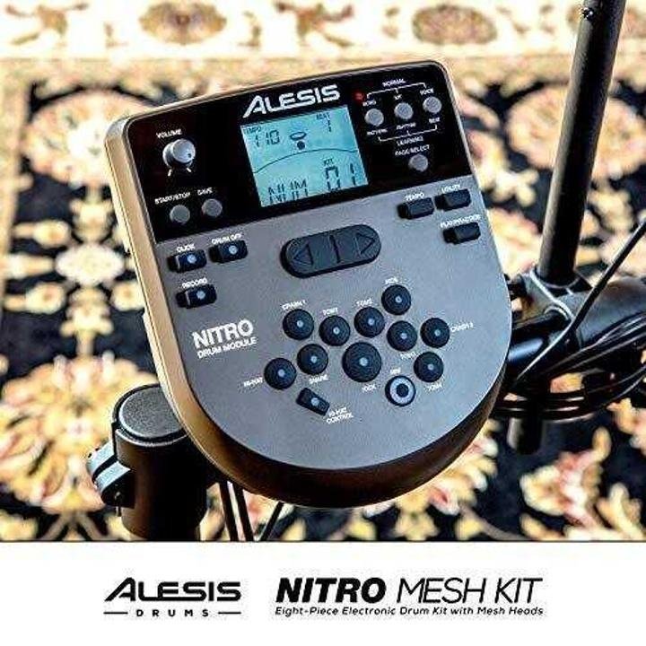 Alesis Drums Nitro Mesh Kit – Eight Piece All Mesh Electronic Drum Kit With Super Solid Aluminum Rack, 385 Sounds, 60 Play Along Tracks, Connection Cables, Drum Sticks & Drum Key Included - Image 10