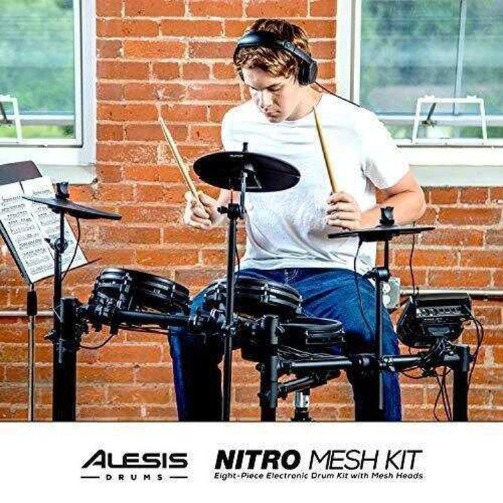 Alesis Drums Nitro Mesh Kit – Eight Piece All Mesh Electronic Drum Kit With Super Solid Aluminum Rack, 385 Sounds, 60 Play Along Tracks, Connection Cables, Drum Sticks & Drum Key Included - Image 11