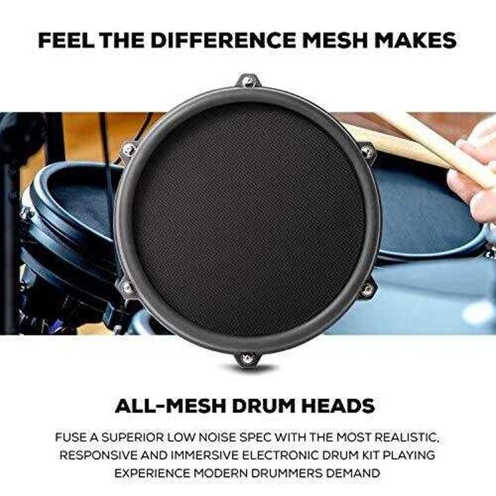 Alesis Drums Nitro Mesh Kit – Eight Piece All Mesh Electronic Drum Kit With Super Solid Aluminum Rack, 385 Sounds, 60 Play Along Tracks, Connection Cables, Drum Sticks & Drum Key Included - Image 17