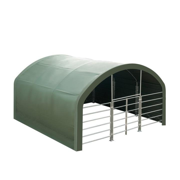 TMG-ST2020L 20′ x 20′ Single Truss Livestock Corral Shelter w/ 17oz PVC Cover - Image 6