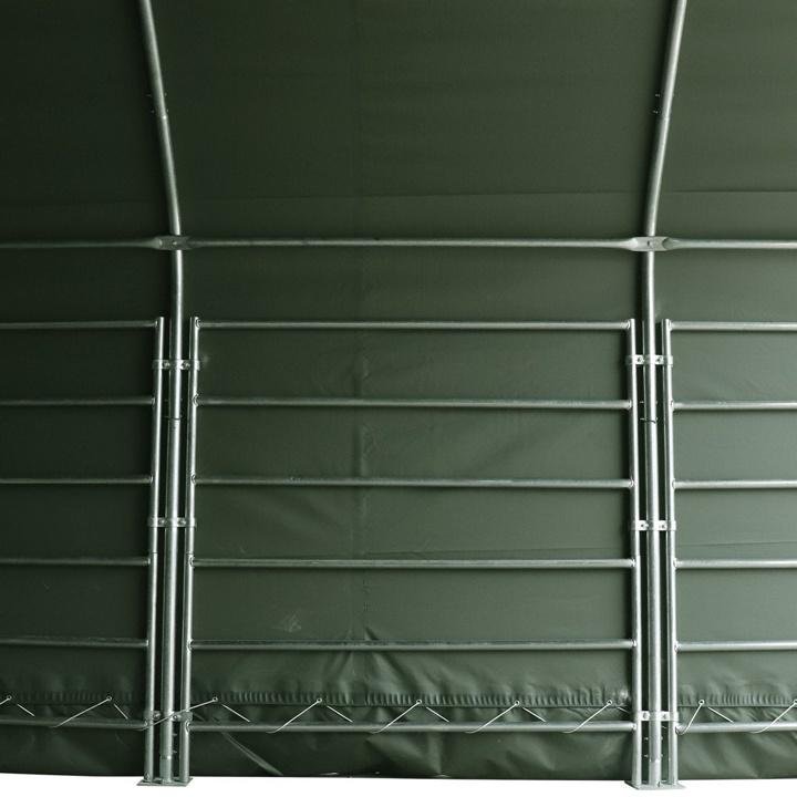 TMG-ST2020L 20′ x 20′ Single Truss Livestock Corral Shelter w/ 17oz PVC Cover - Image 8