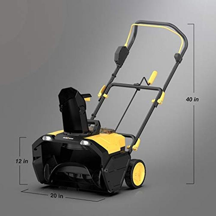AchiForce Snow Blower, 20-Inch Cordless Snow Thrower, Electric 40 V Brushless Snow Shovel Kit, 736 lbs./Minute, Dual LED Spotlights, Battery & Quick Charger Included - Image 4