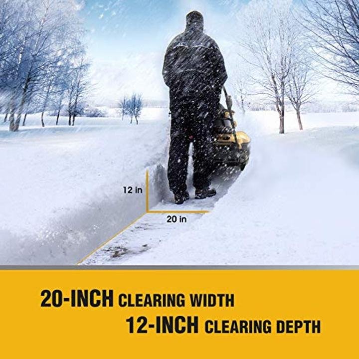 AchiForce Snow Blower, 20-Inch Cordless Snow Thrower, Electric 40 V Brushless Snow Shovel Kit, 736 lbs./Minute, Dual LED Spotlights, Battery & Quick Charger Included - Image 7