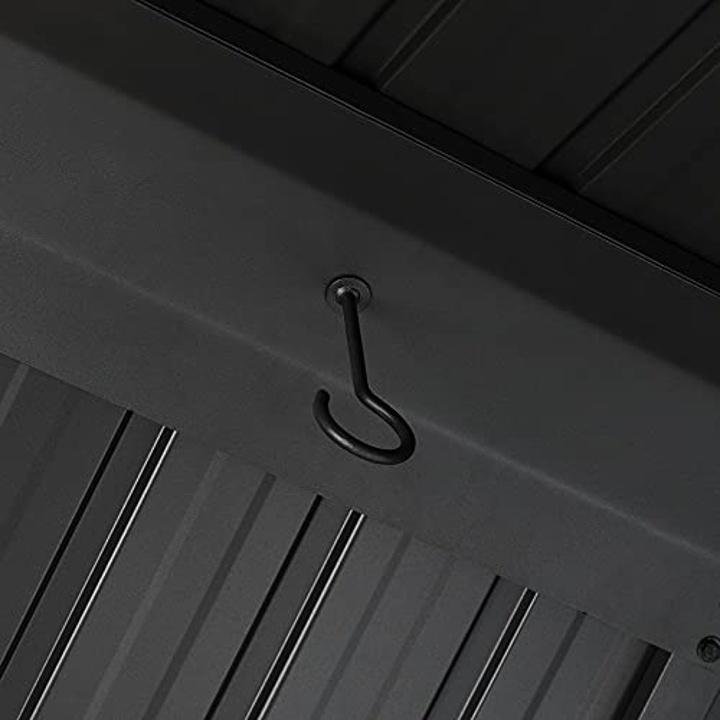 AsterOutdoor 12 Ft. W x 14 Ft. D Outdoor Cedar Wood Hardtop Patio Gazebo with Metal Roof and Insect Netting - Image 4