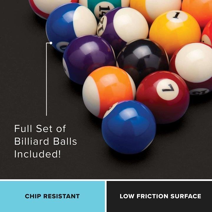 Fat Cat Trueshot 6* Pool Table with Folding Legs for Easy Storage, Included Pool Cues and Billiard Ball, and Deep Black Playing Cloth - Image 4