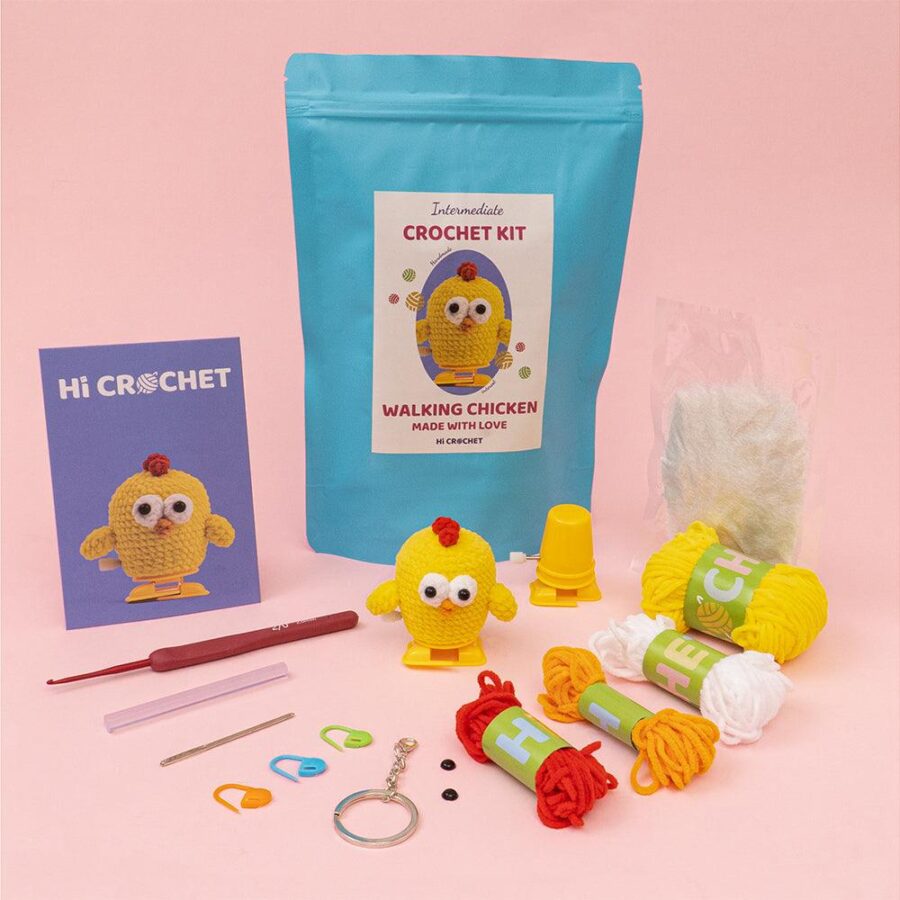 Cute Walking Chickens Crochet Kit - Image 2