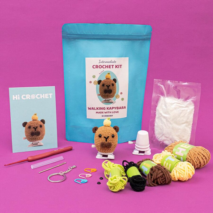 Cute Walking Capybara Crochet Kit - Image 2