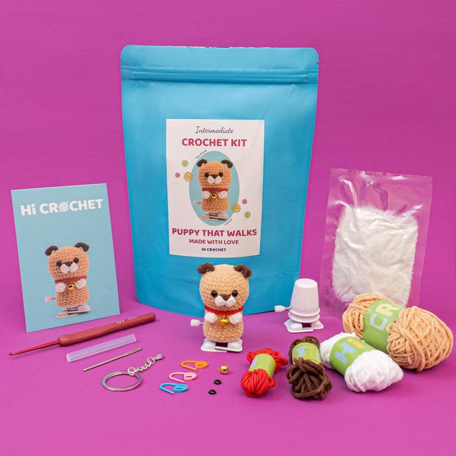 Cute Walking Puppy Hand Crochet Kit - Image 2