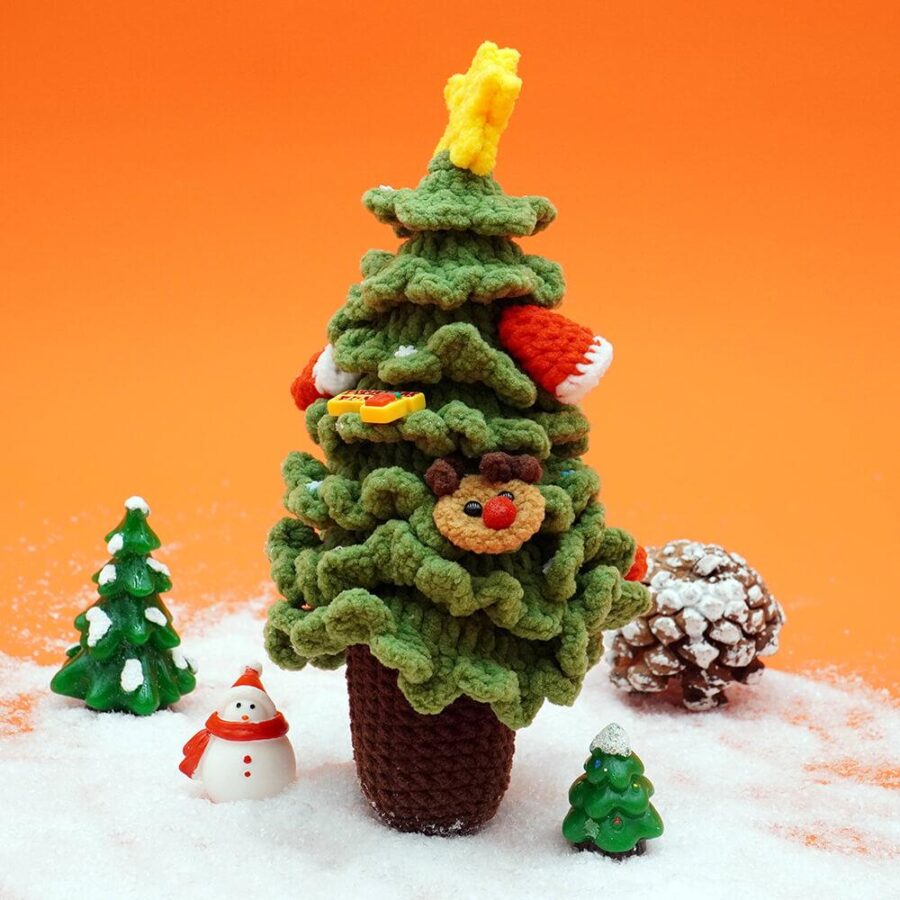 Crochet Christmas Shiba, Santa, Snowman, Tree and Hat Amigurumi Christmas Animals Gift - Image 27