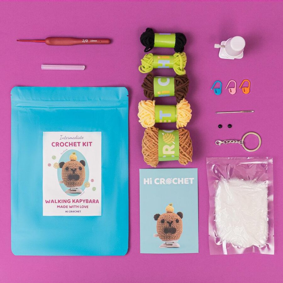 Cute Walking Capybara Crochet Kit - Image 5