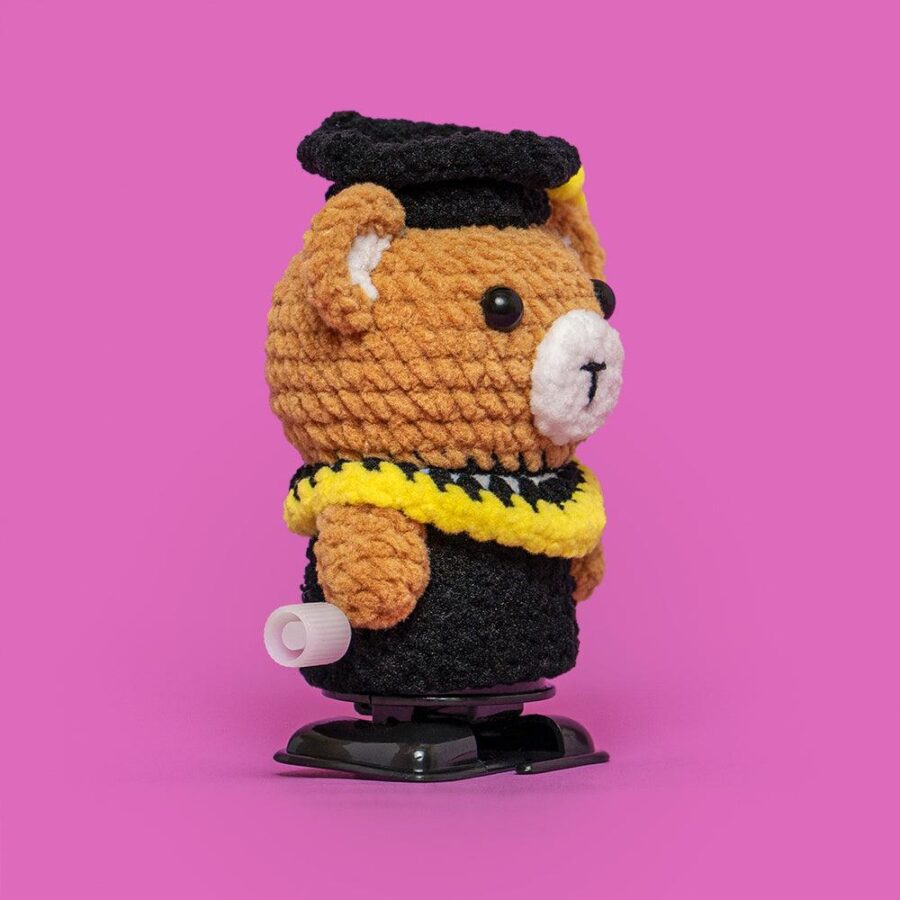 Cute Animal Gruduation Dr. Walking Bear Crochet Kit - Image 2