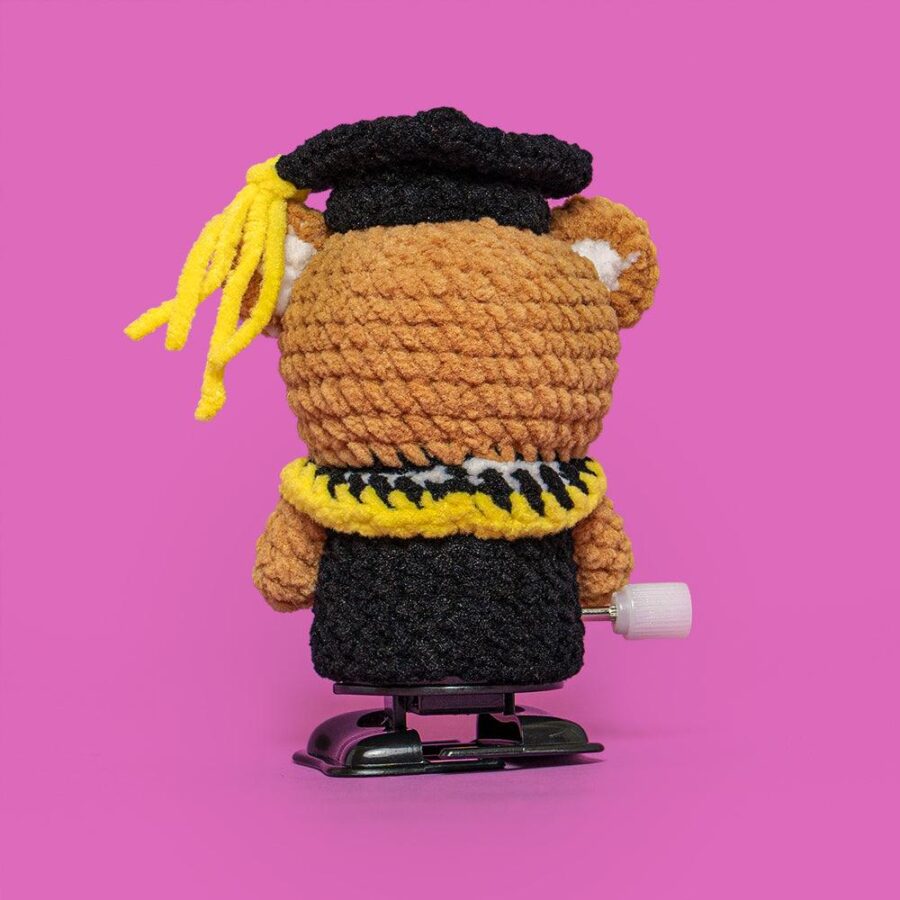 Cute Animal Gruduation Dr. Walking Bear Crochet Kit - Image 3