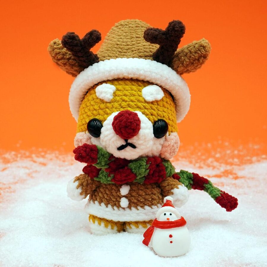 Crochet Christmas Shiba, Santa, Snowman, Tree and Hat Amigurumi Christmas Animals Gift - Image 2