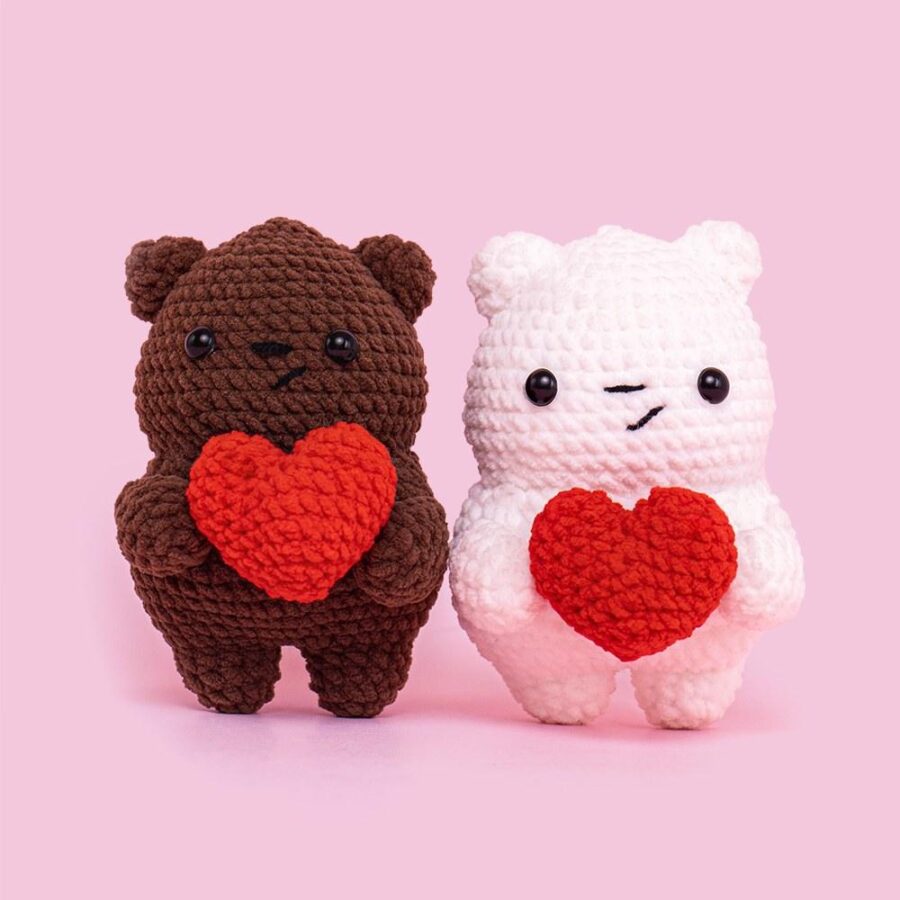 Cute Magnetic Animals Capybara Bee Little Fish Love Bear Crochet Kit - Image 29