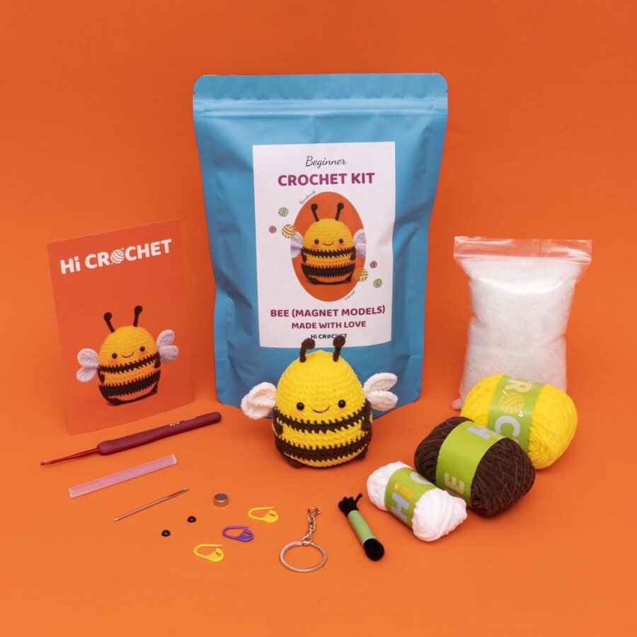 Cute Magnetic Animals Capybara Bee Little Fish Love Bear Crochet Kit - Image 15