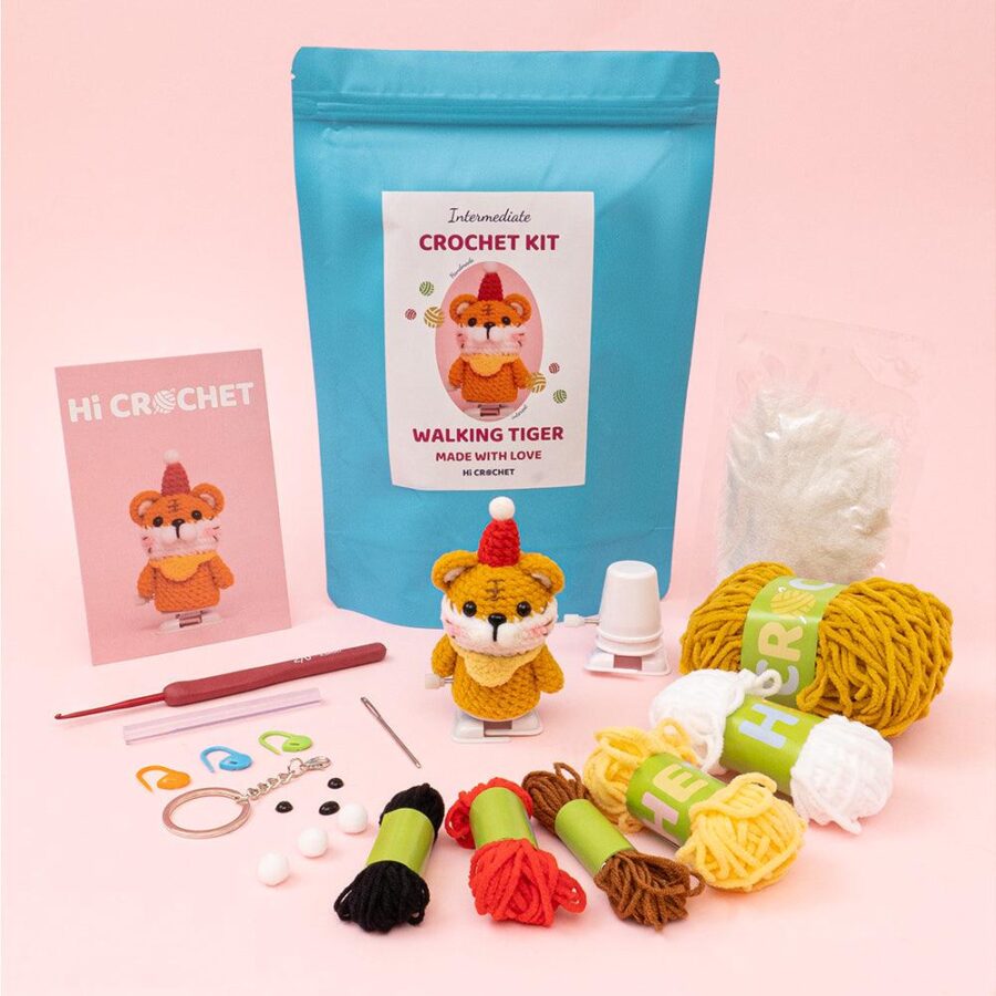 Cute Animal Walking Tiger Crochet Kit - Image 2